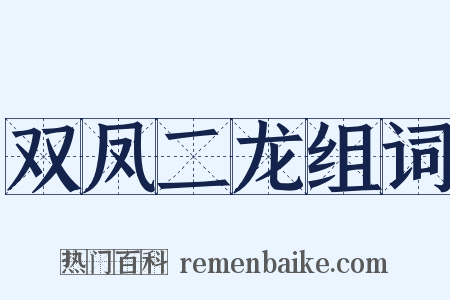 双凤二龙组词是什么意思的图片